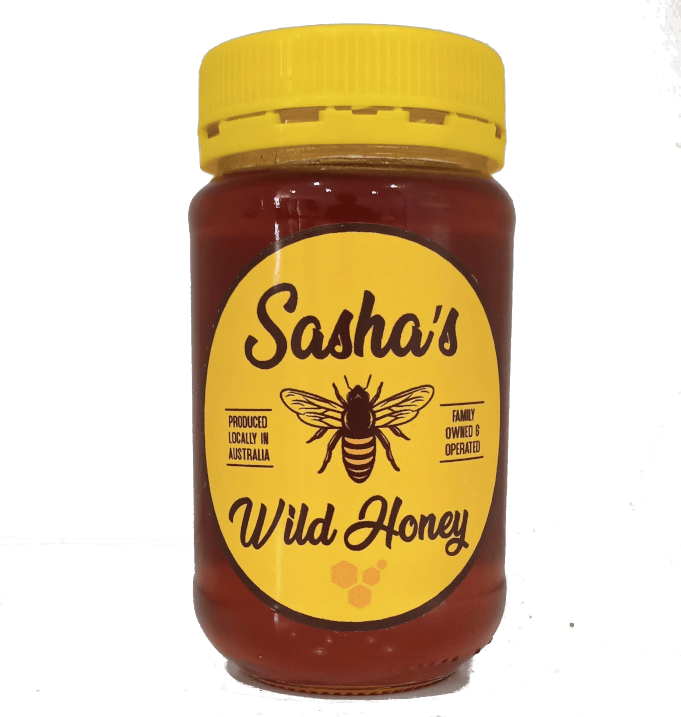 Plastic jar of honey